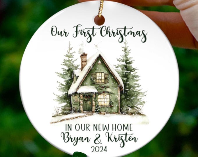 First Christmas in Our New Home Ornament Personalized Our New House Ornament 2024 New Home Ornament First Home Keepsake House Warming Gift