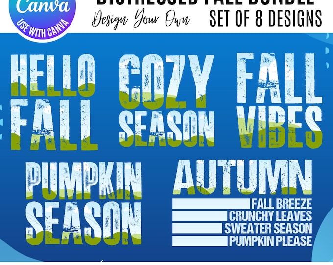 Canva Fall Bundle, Editable Autumn Designs, Hello Fall, Pumpkin Season, Cozy Vibes Templates,  Fall Canva templates, hello fall designs
