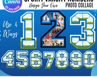 Canva photo collage Frames, photo collage numbers, Canva collage frames, Canva numbers, Canva sport collage numbers, photo canva frames
