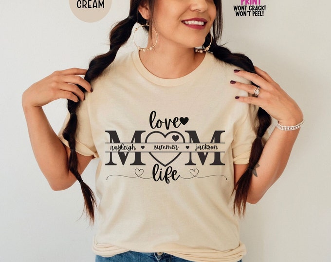 Personalized Shirt for Mom Gift for Mom Birthday Gift for Mothers Day Shirt for Friend Gift Custom Mom Shirt for Mother Cute Mama t-shirt