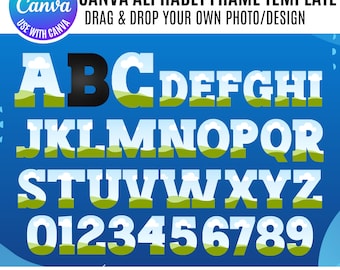 Varsity Sports Canva Frame Template: Athletic Alphabet (Digital Download)