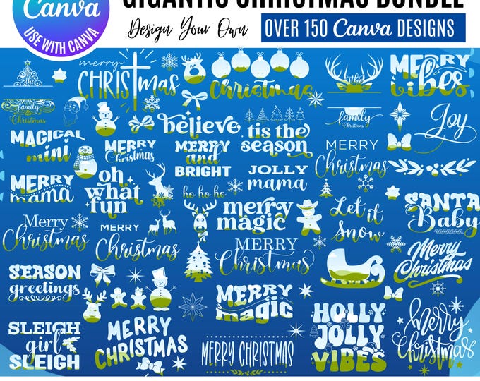 Huge Christmas Canva Designs Bundle: Over 150 Festive Templates (Digital Download)