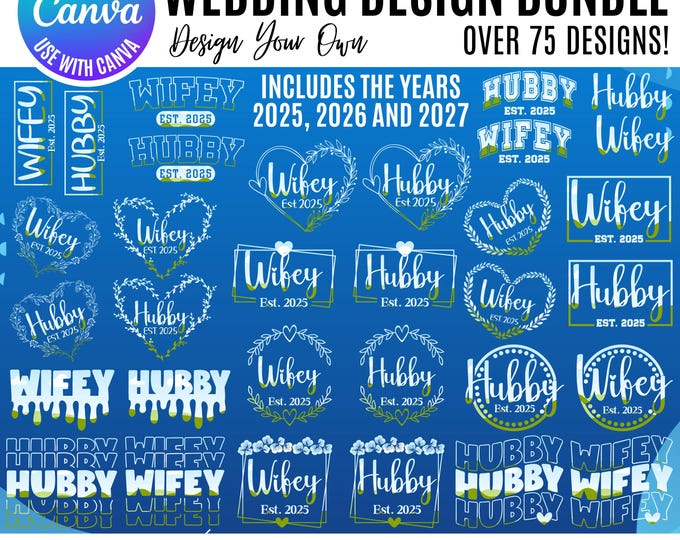 Wedding Canva Frames, Canva Wedding Templates, Wifey Canva Templates, Templates for Wedding, Wedding Design Templates, Drag & Drop Templates