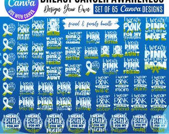 Breast Cancer Awareness Canva Designs: Pink Ribbon Templates (Digital Download)