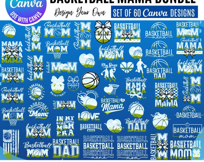 Basketball Mama Canva Templates: Coquette Mom Designs (Digital Download)