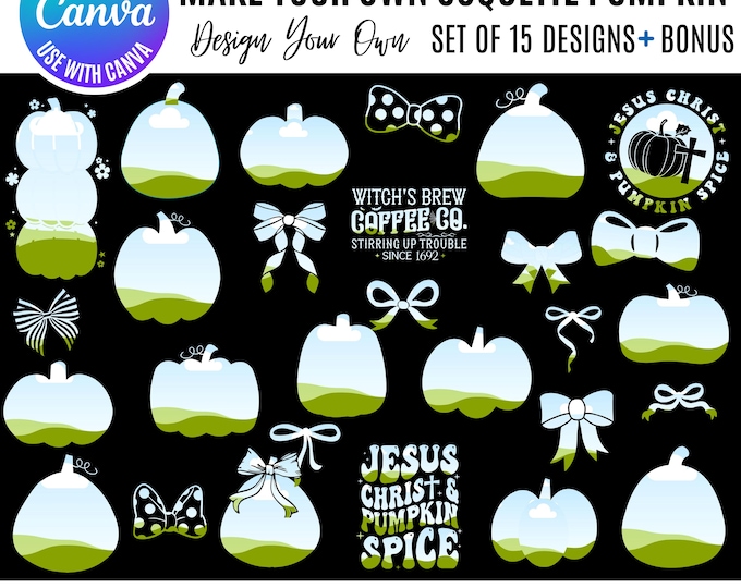 Coquette Pumpkin Canva Bundle, Pink Girly Fall Aesthetic Templates, Canva Halloween Pumpkins, Canva Fall Pumpkins, Canva Coquette Pumpkins