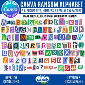 Ransom Letter Canva Clipart: Cutout Magazine Alphabet (Digital Download)
