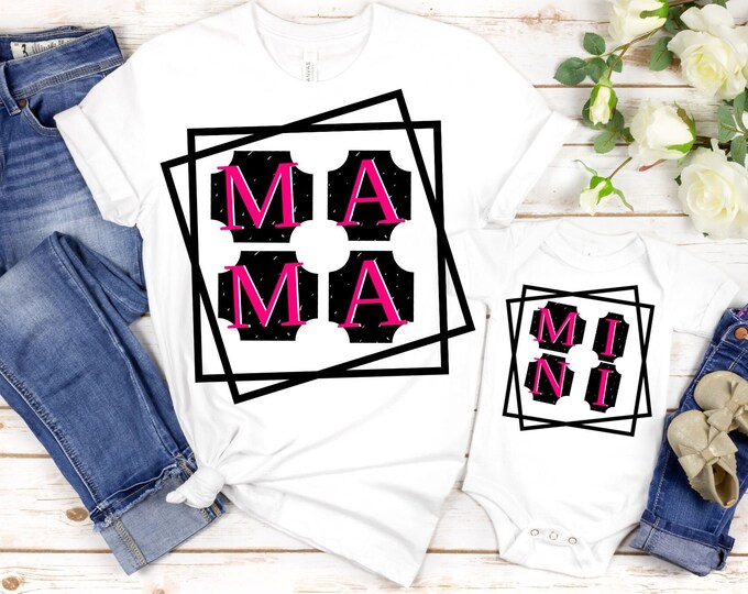 Mama and Mini Matching Shirt Mothers Day Gift Mom and Daughter Matching Mommy and Me Shirt Outfit for Mothers Day Mother Daughter T-shirts