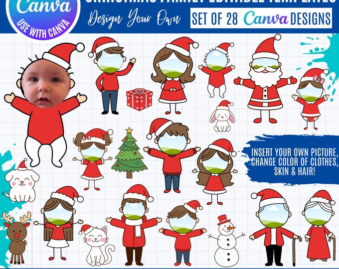 Christmas Family Photo Frames: DIY Holiday Portrait Creator (Canva)