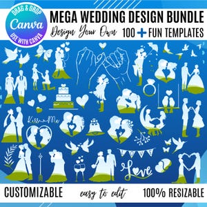Wedding Canva Frames, Canva Wedding Templates, Bride Canva Templates, Templates for Wedding, Wedding Design Templates, Drag & Drop Templates