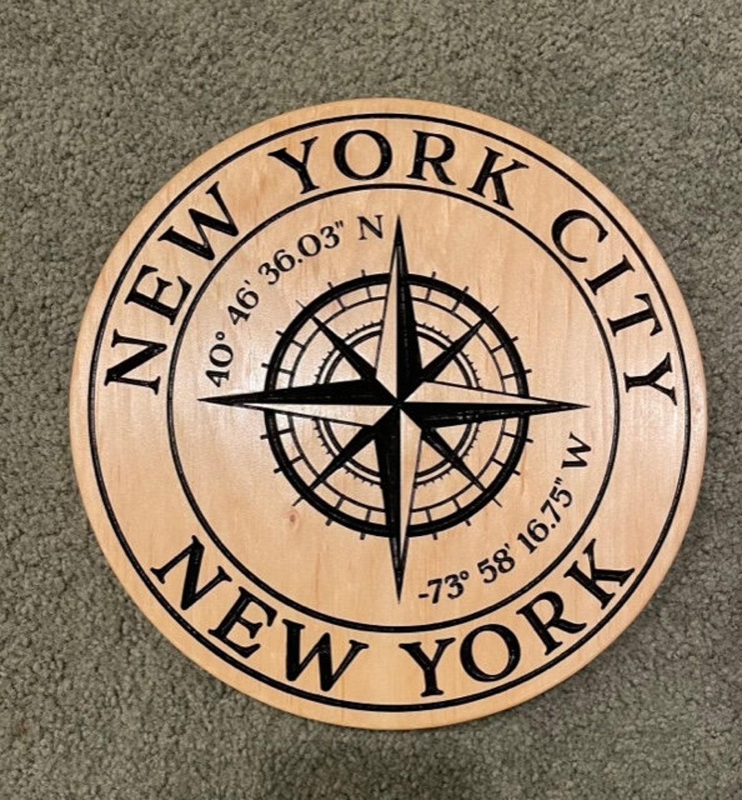 Custom Wood Compass Signs, Long Island/ New York/ Brooklyn/ Fire Dept ...