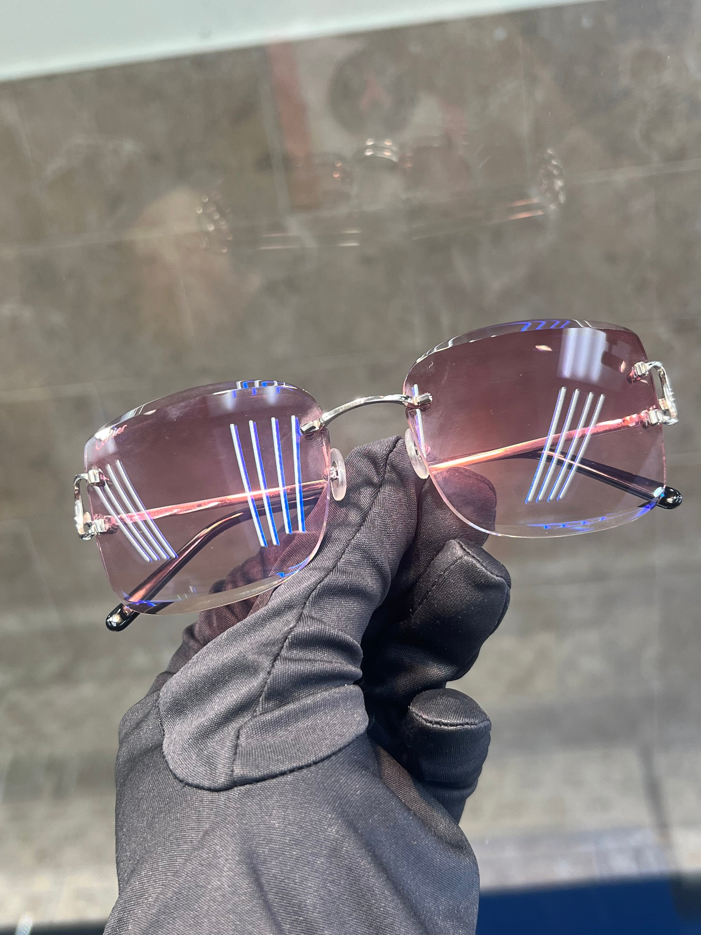 Cartier Rimless Latto Rapper Cartier Rimless Glasses With Factory Pink Lenses / CT0010RS 001 - Etsy