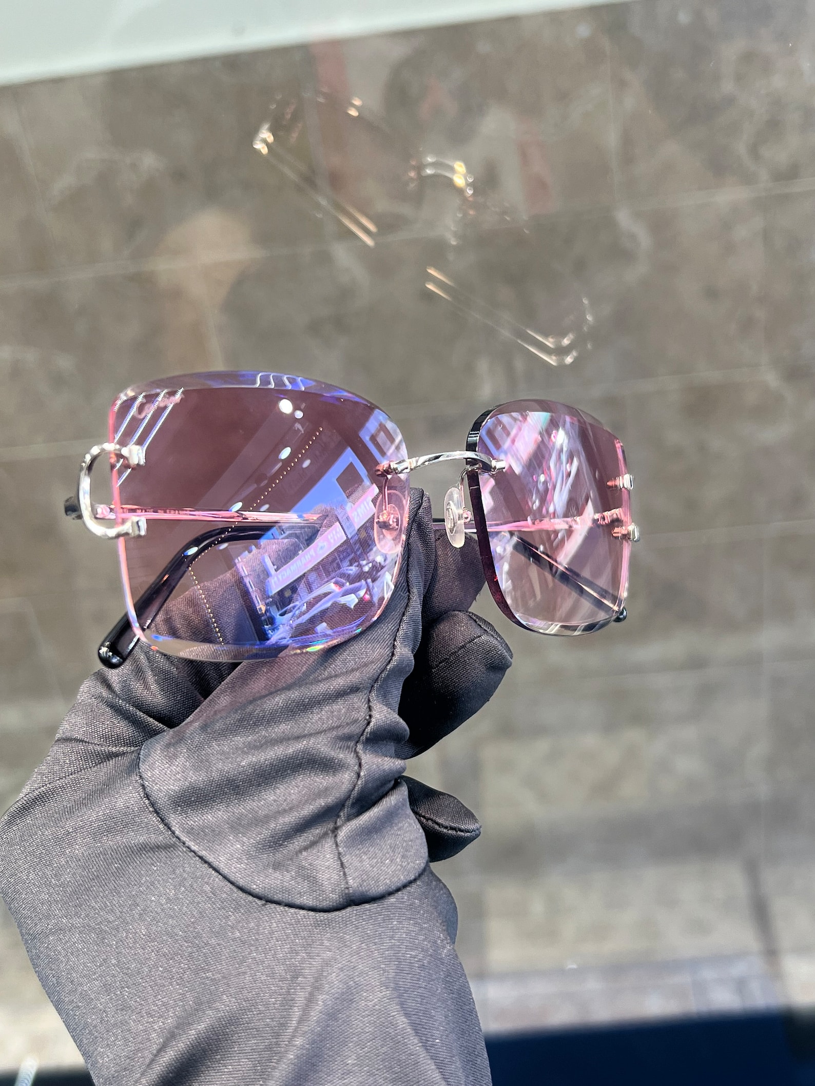 Cartier Rimless Latto Rapper Cartier Rimless Glasses With Factory Pink Lenses / CT0010RS 001 - Etsy