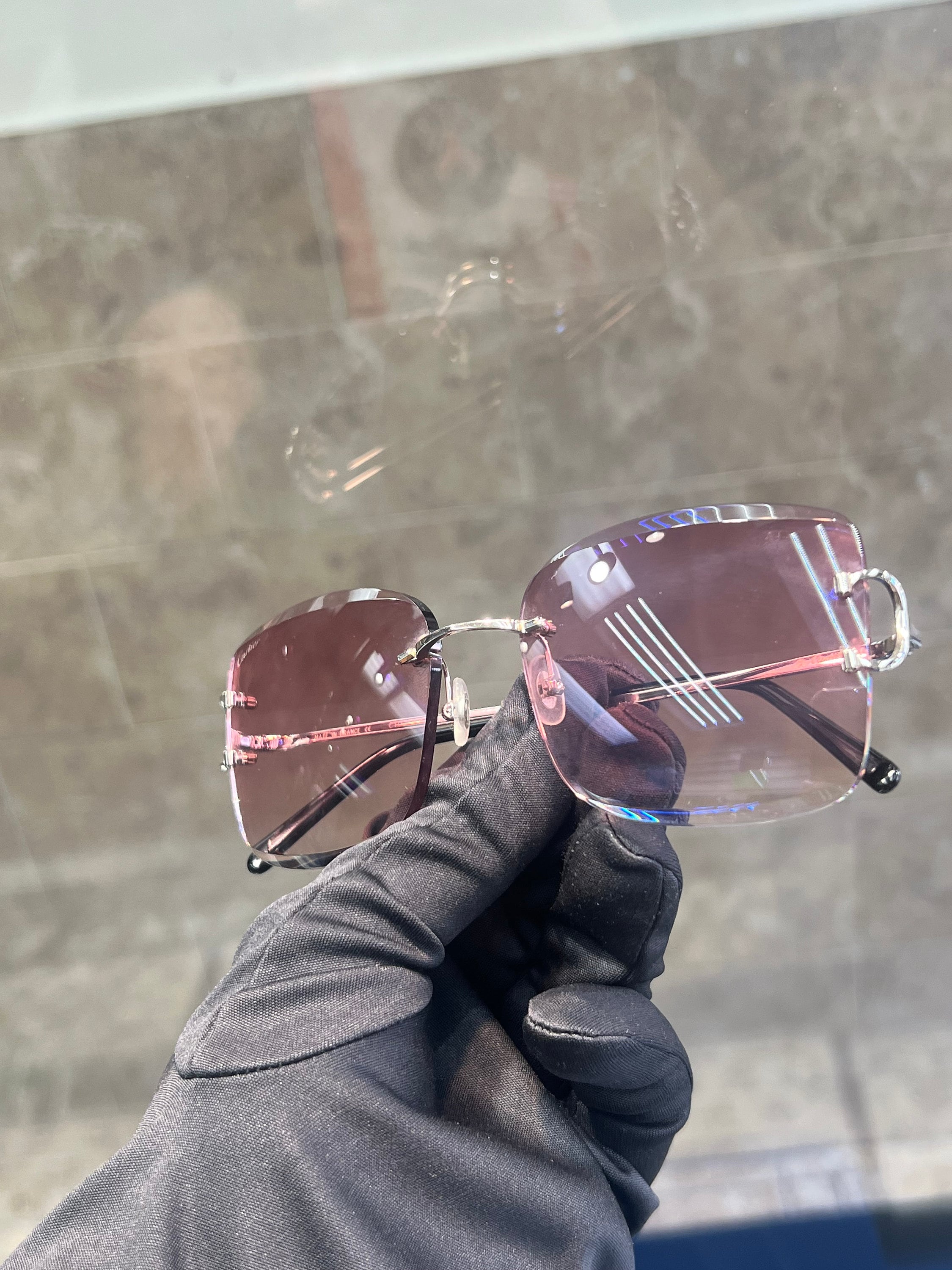 Cartier Rimless Latto Rapper Cartier Rimless Glasses With Factory Pink Lenses / CT0010RS 001 - Etsy