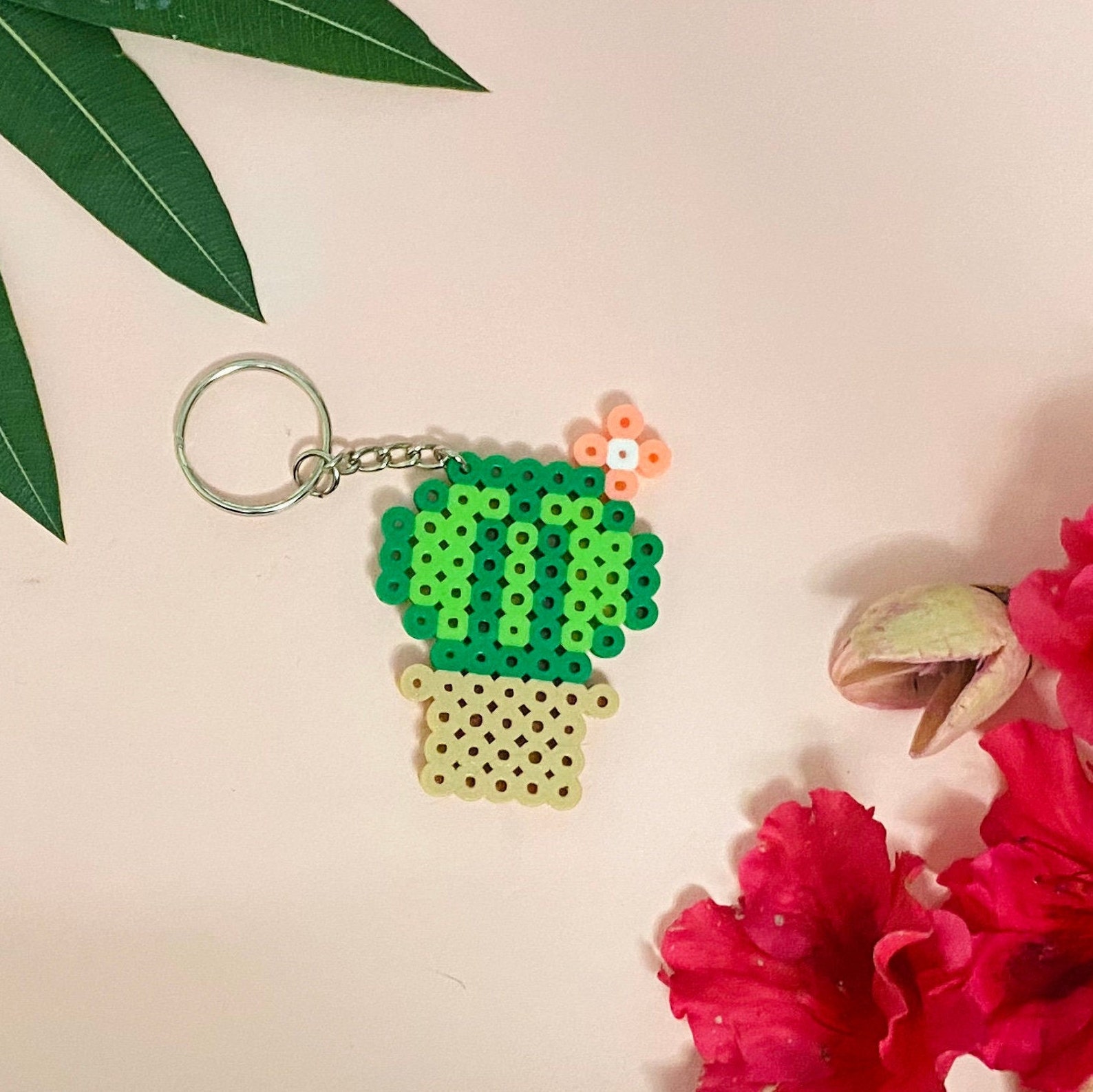 Cactus Perler Bead Keychains Etsy