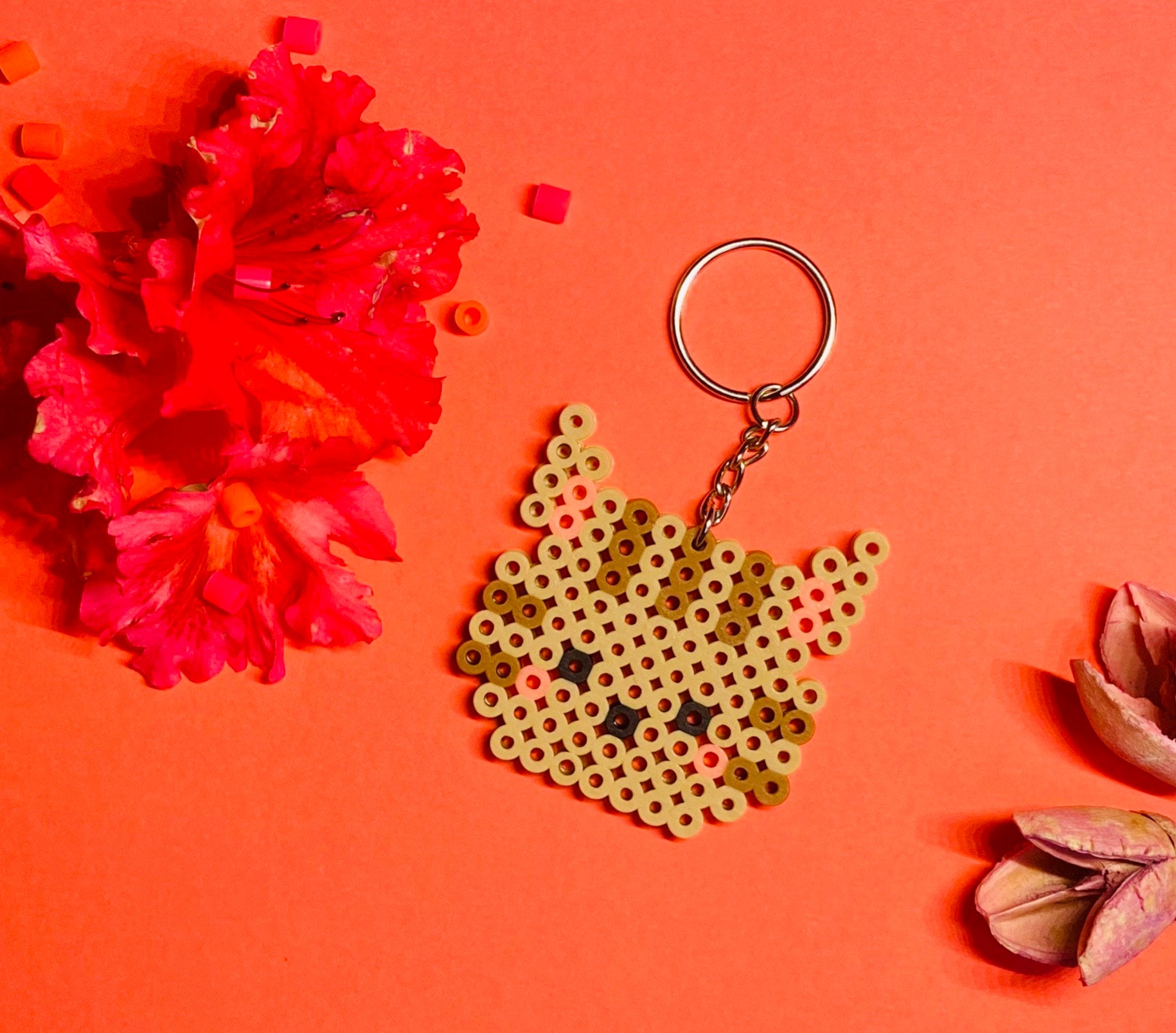 Cat/kitten Perler Bead Keychain Etsy