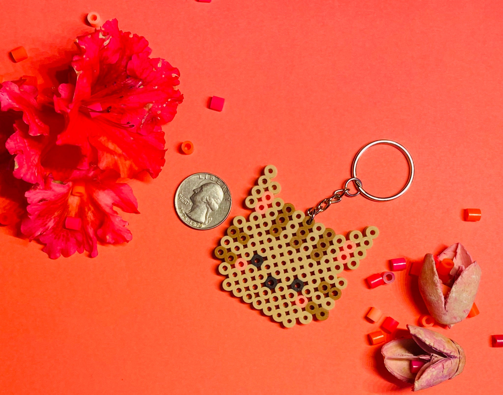 Cat/kitten Perler Bead Keychain Etsy