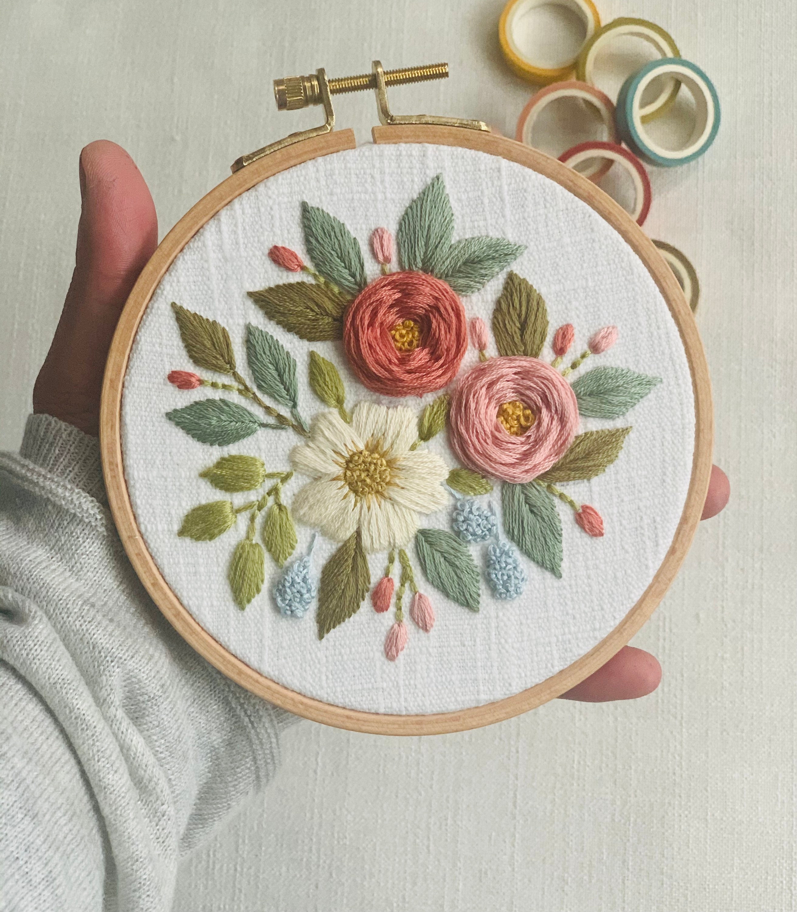 Embroidered Hoop Name Embroidered Hoop.embroidery Hoop Art Etsy