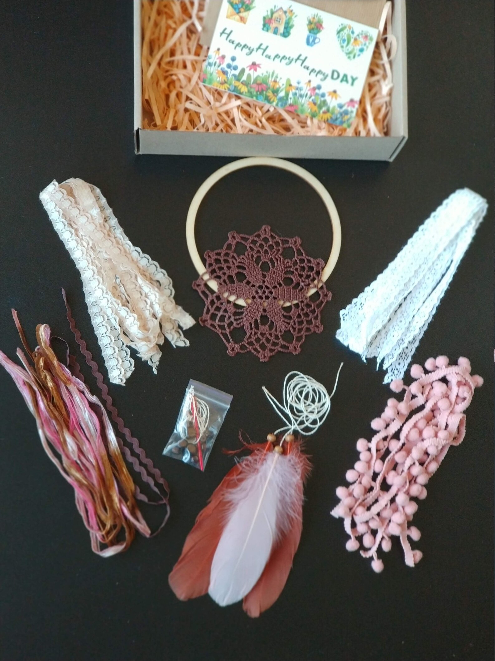 Dream catcher kit DIY dream catcher kit Boho dreamcatcher Etsy