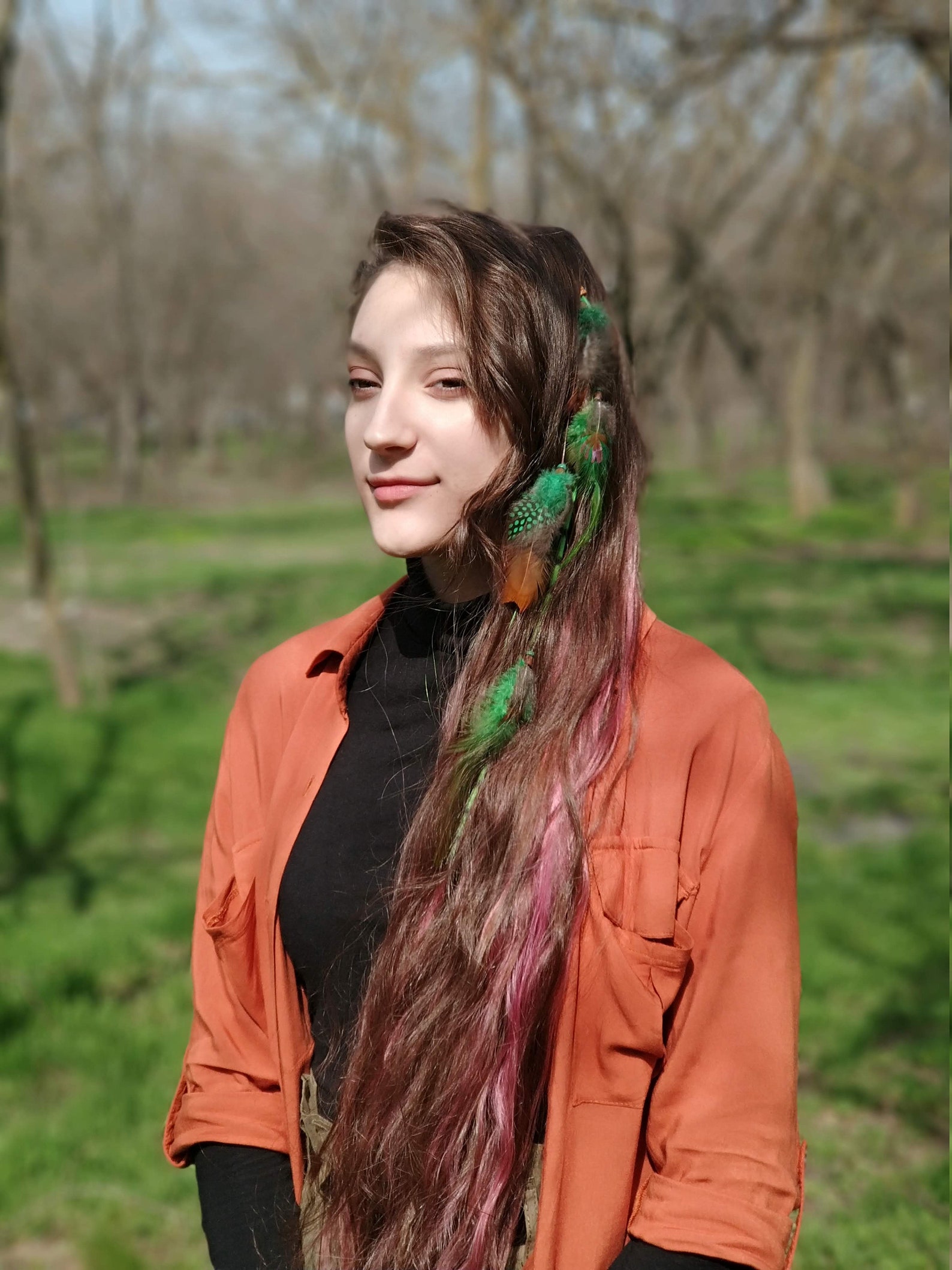 Feather hair clip Boho hair feathers Indian hair accessories Etsy