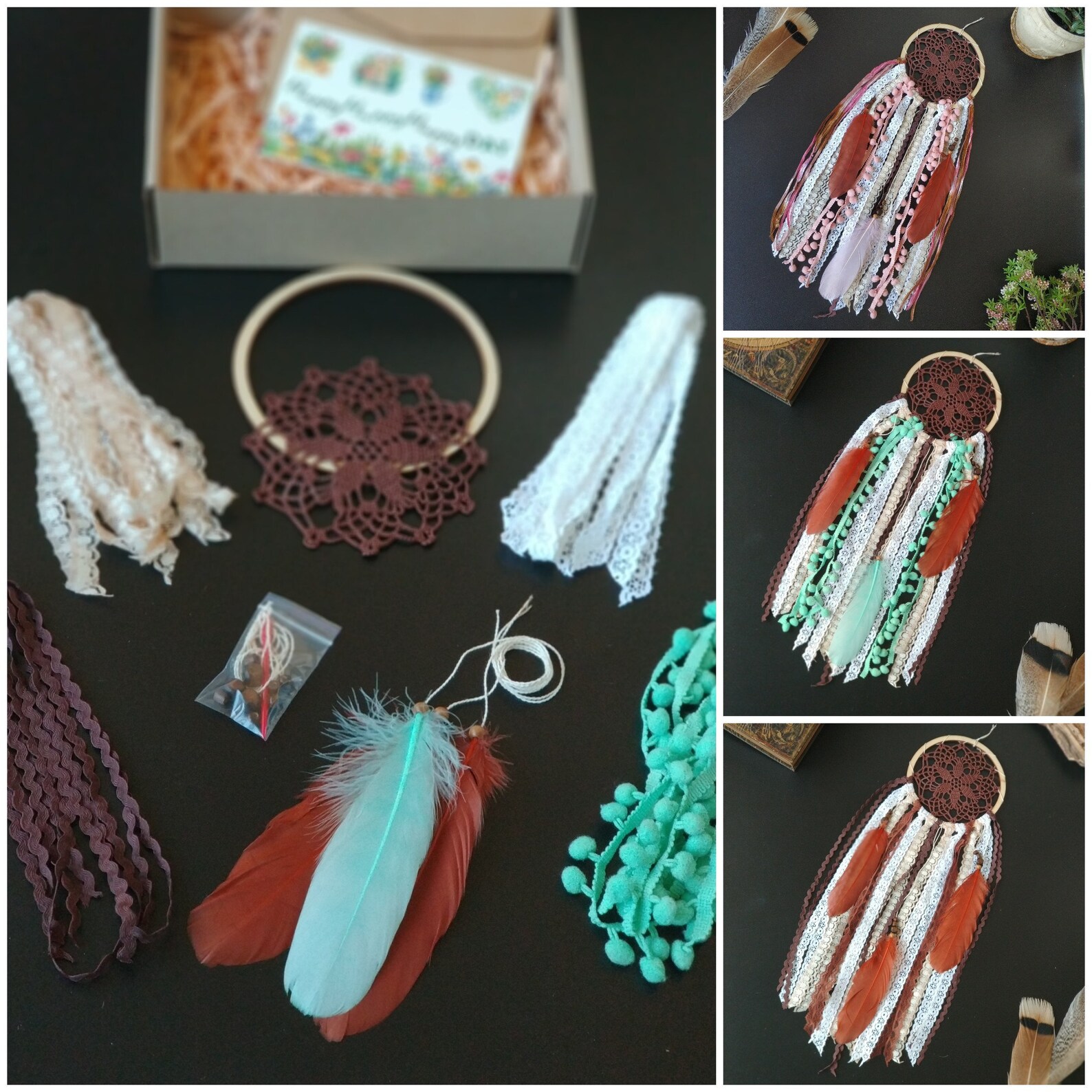 Dream catcher kit DIY dream catcher kit Boho dreamcatcher Etsy