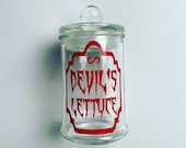 Stash jar devil s lettuce container glass jar holographic herb jar herb holder