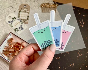 Süße Kawaii Boba Trinken Aufkleber