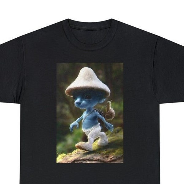 Smurf Cat T-Shirt Realistic Cat, Mushroom, Cat, Smurf, TikTok, Meme, What does this mean