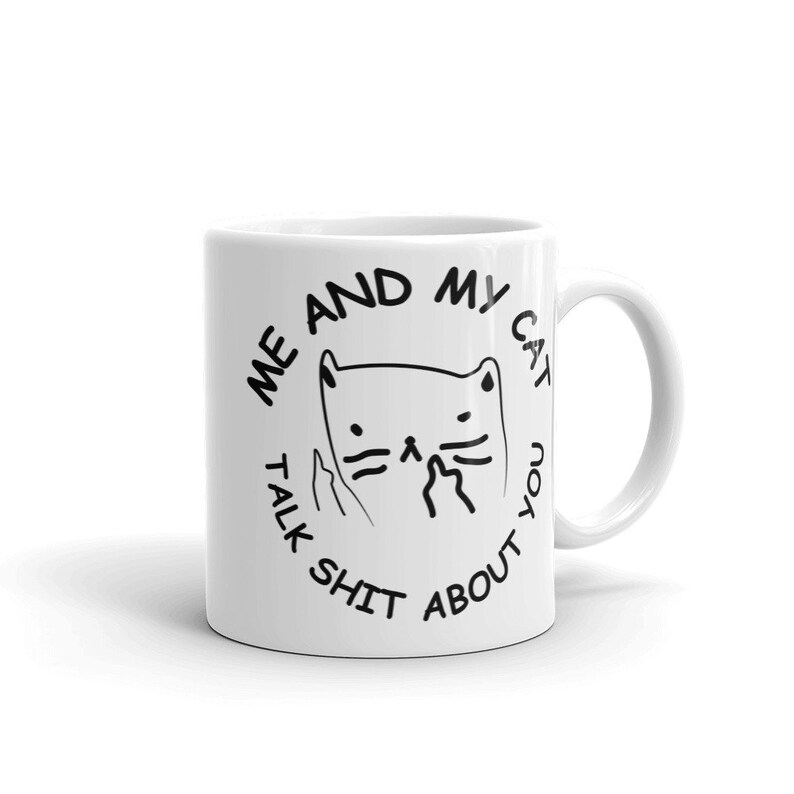 Funny Cat Mom Mug – Me and My Cat Talk image 2