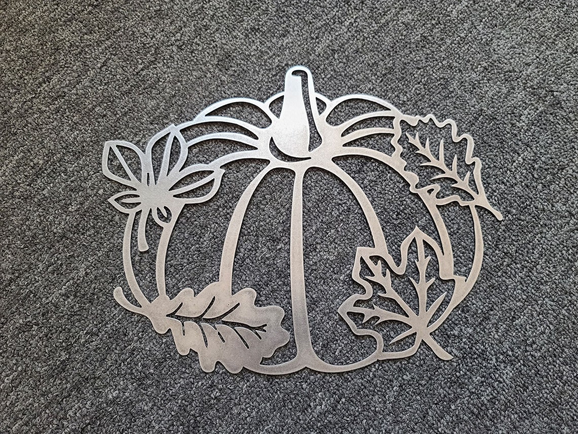 Metal Pumpkin & Leaves Fall Autumn Wall Art Etsy