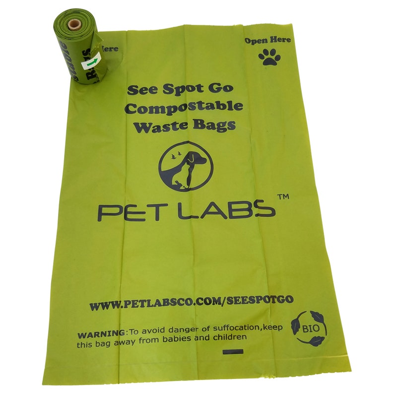 See Spot Go Biodegradable Dog Poop Bags 120 Environmentally Friendly Dog Waste Bags, Compostable