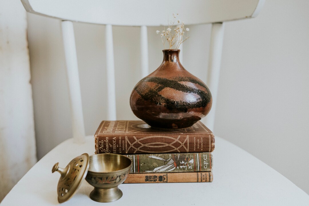 Vintage Studio Art Pottery Vase | Mid Century Earthenware Vessel ...