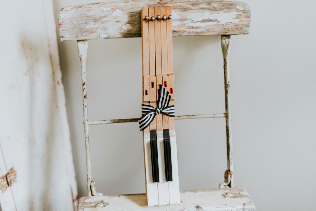 Reclaimed Set of Piano Keys | Repurposed Key Rack Piano Keys | Upcycled ...