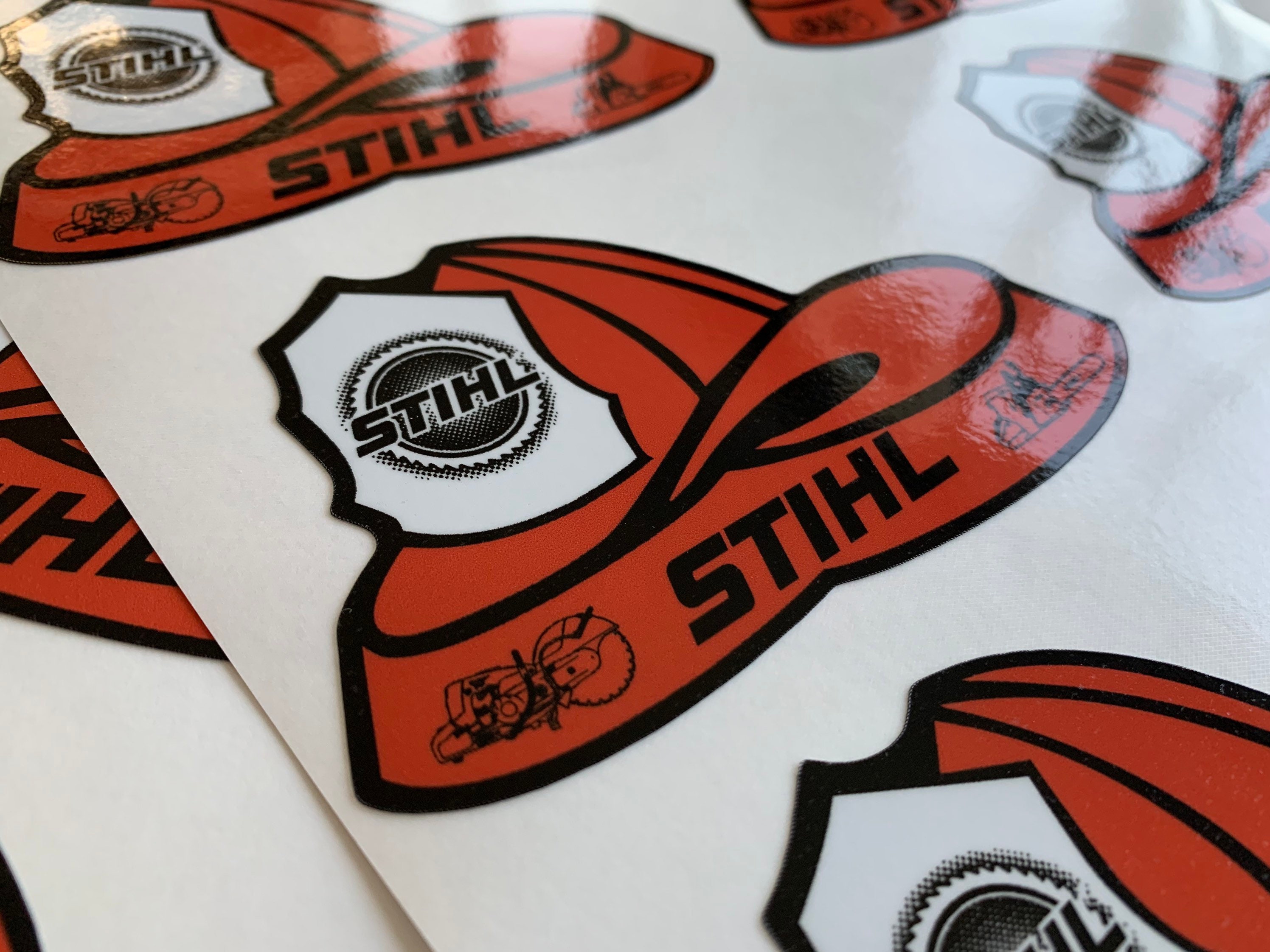 STIHL Firefighter Helmet Decal Orange Etsy