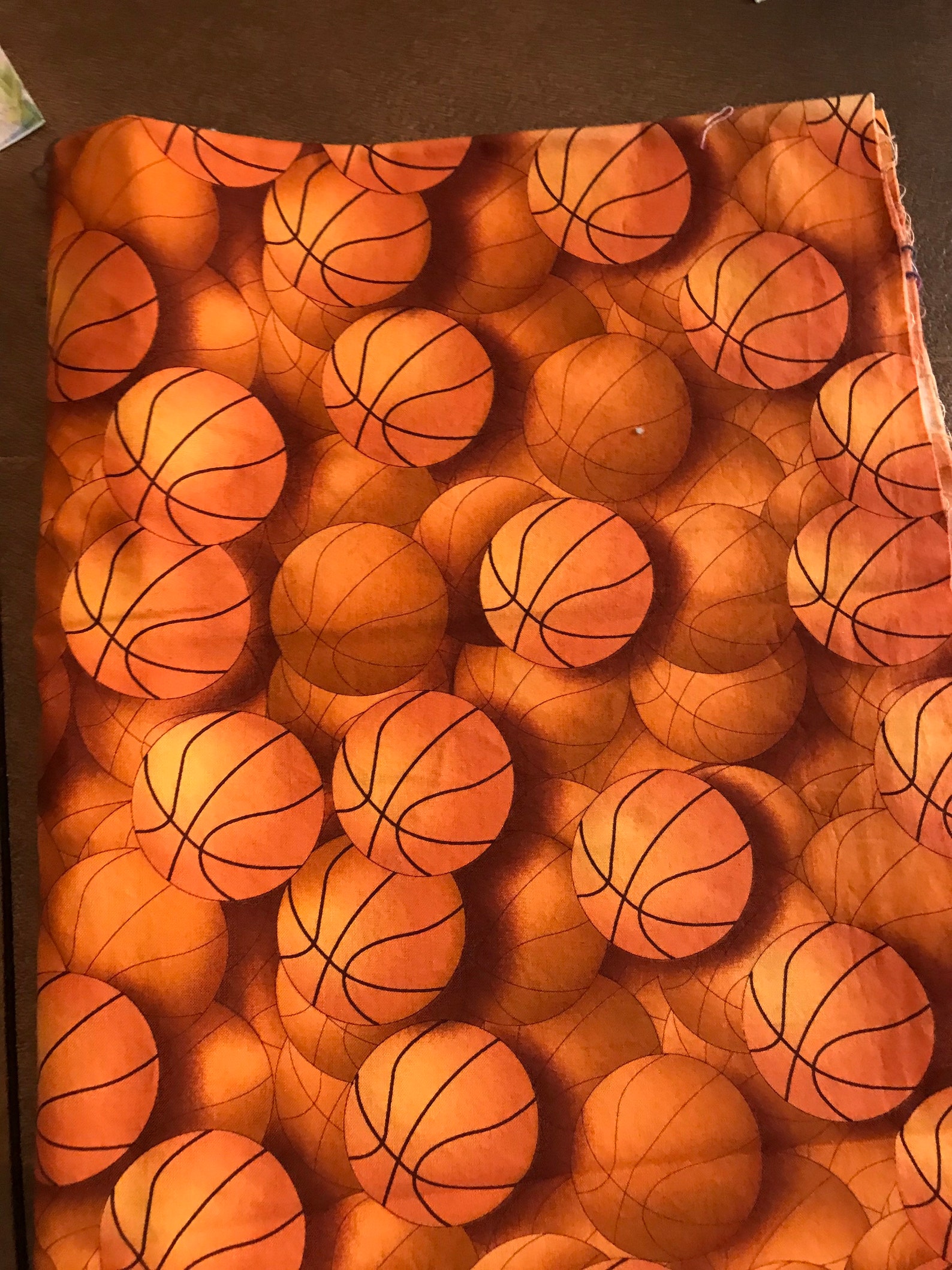 Vintage Basketball Fabric 1.5 yds Etsy