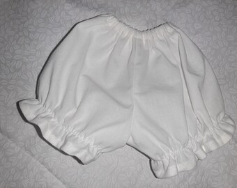 Pantalones bombachos blancos Cabbage Patch y American Baby Doll para muñecas de 12 a 14 pulgadas. Varios colores.