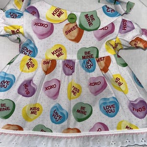 Hearts/ Valentine Day Dress w/bows for Cabbage Patch 20" and Overstuffed Doll, and Build a Bear