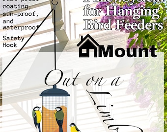 Out on a Limb, House Mount: Lowering and Raising pulley system for hanging bird feeders