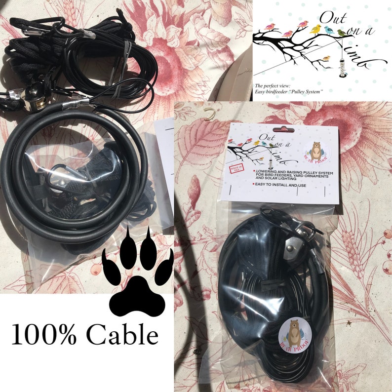 Bear Proof Out on a Limb Pulley System for Hanging Bird Feeders Etsy