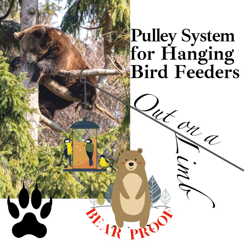 Out on a Limb Pulley System for hanging Bird Feeders, Bear Proof