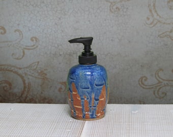 Faceted BlueSoap/Lotion Bottle (g)