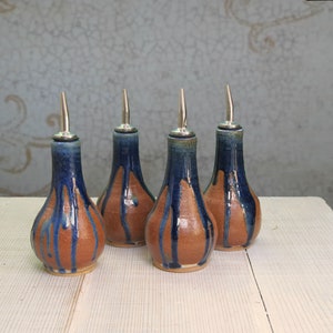 Blue Drizzle Oil/Vinegar Bottle