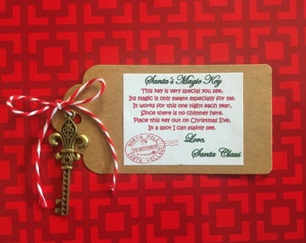 Golden Santas Magic Key Personalised Santa's Magic Key-father Christmas ...