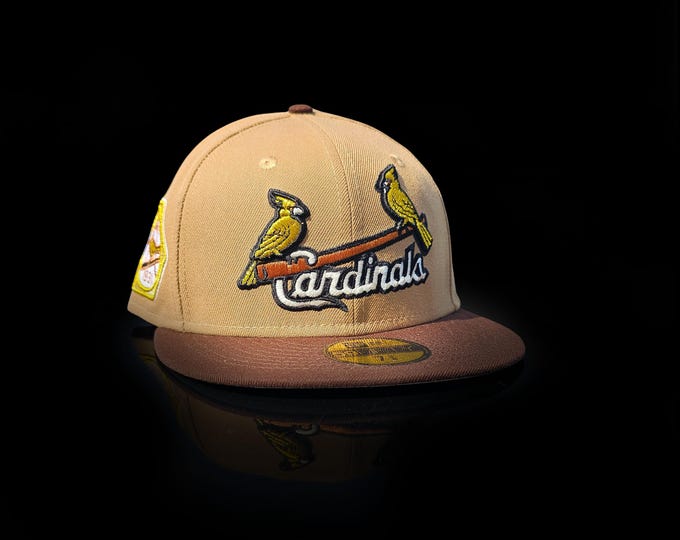 St. Louis Cardinals MLB New Era 1931 World Series 59Fifty Fitted Hat-Camel/Gray 7 3/8