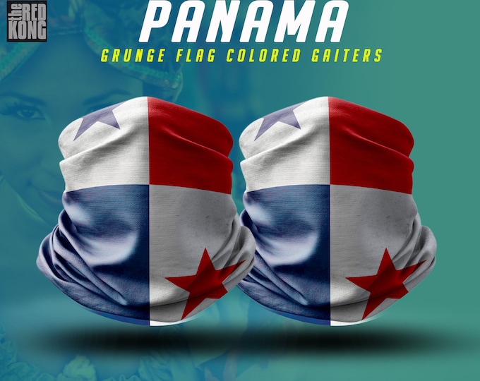 Panama Grunge Flag Color Neck Gaiter (face Sleeve)