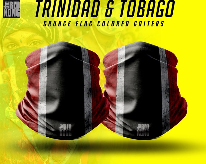 Trinidad & Tobago Grunge Flag Color Neck Gaiter (face Sleeve)