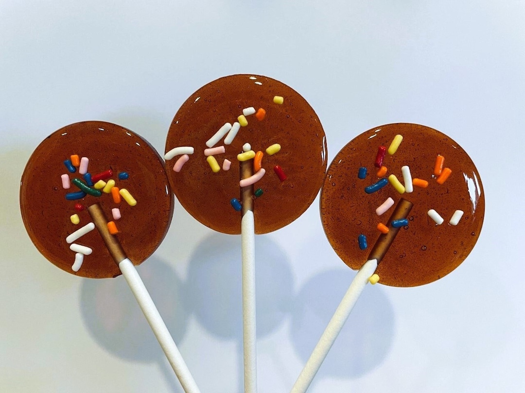 Chocolate Flavored Classic Lollipops 8set / Sweet Lollipops / Old Fashioned Lollipops / Party