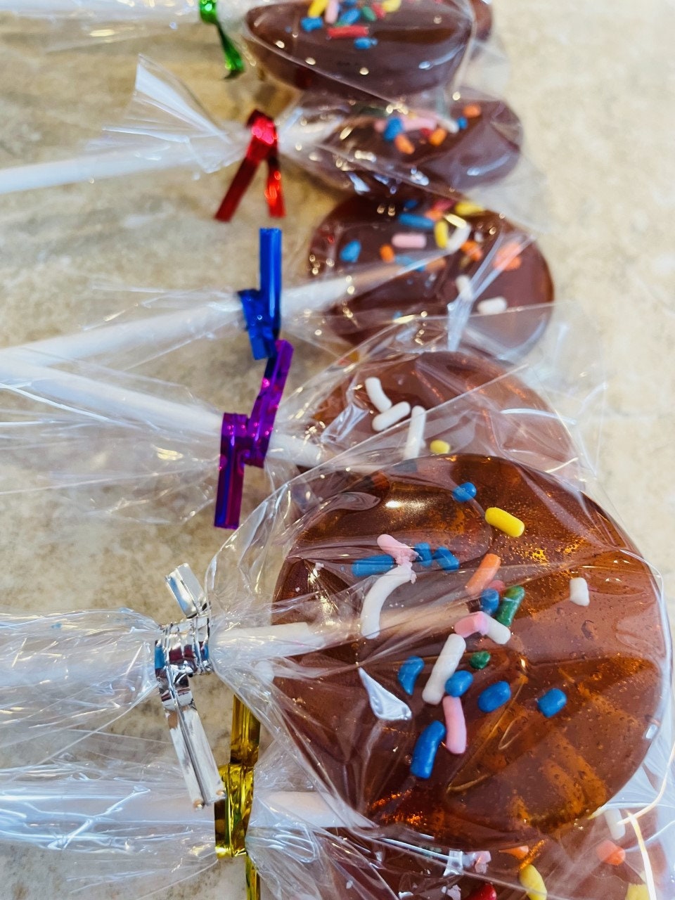 Chocolate Flavored Classic Lollipops 8set / Sweet Lollipops / Old