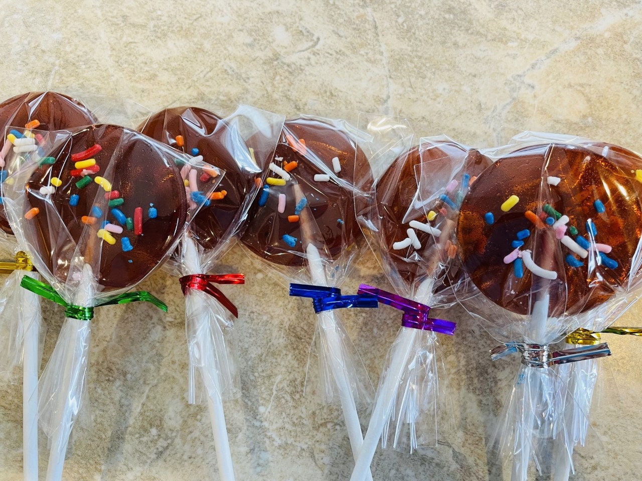 Chocolate Flavored Classic Lollipops 8set / Sweet Lollipops / Old