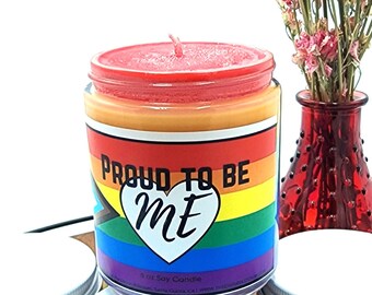 Proud to Be Me | Pride Kaars | Regenboog Kaars | Liefde Kaars | Verjaardagscadeau | Ideeën cadeau | LGBTQ + Cadeau| LGBTQ + Ally | Geschenken voor hen